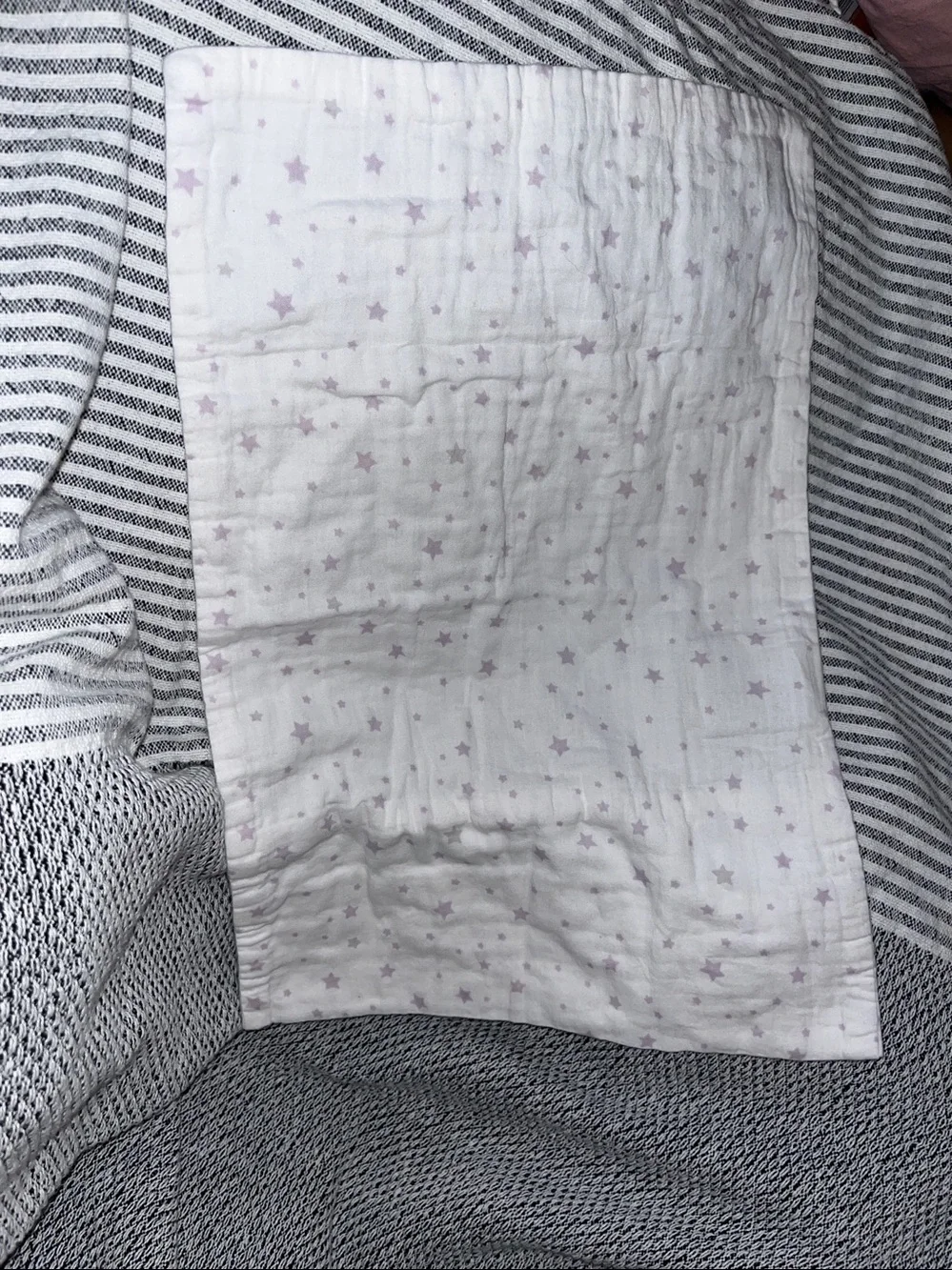 Restoration Hardware ~Cream Pillow case with Lavender Star Print~1 sham